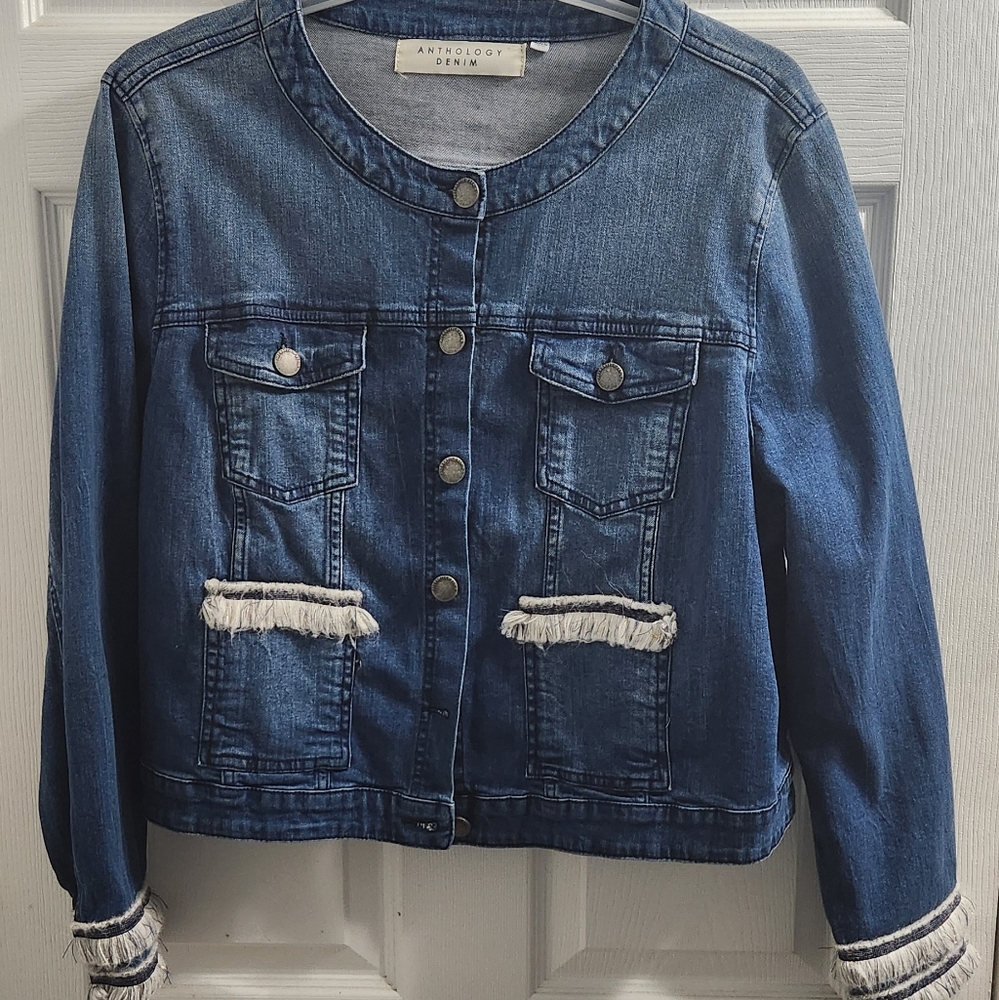 Anthology Denim Crop Blue Jacket